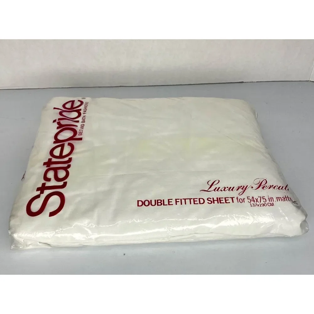 Vintage Fitted Double Sheet Deluxe Percale State Pride Belks‎ Dept Store NIP